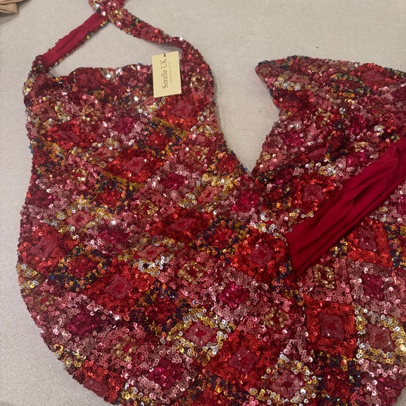 Sorelle Uk Polly dress red NWT - Picture 2 of 4